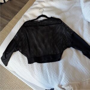 Boohoo Black Mesh Top